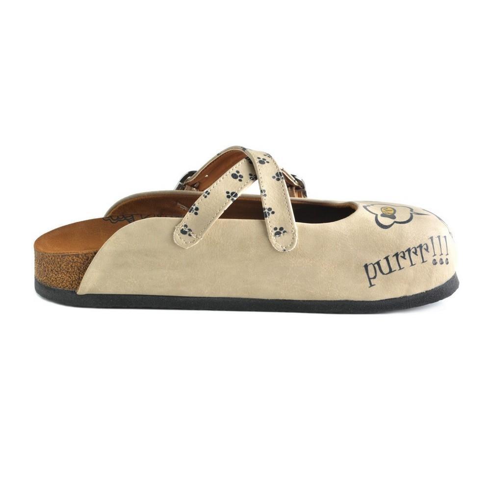 Off-White & Navy Cat Clogs CAL146 (737682849888)