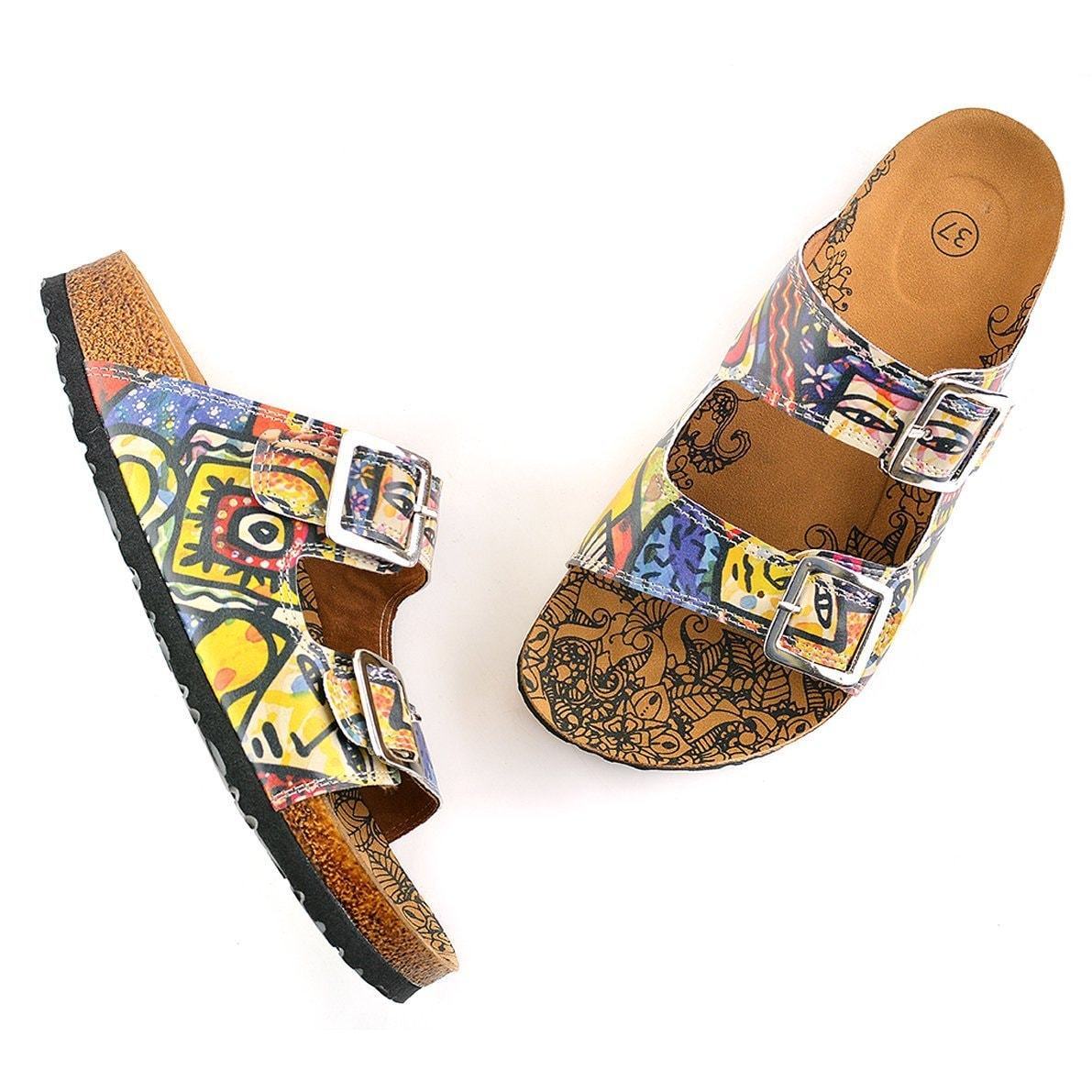 Blue Art Two-Strap Buckle Sandal CAL206 (737682587744)