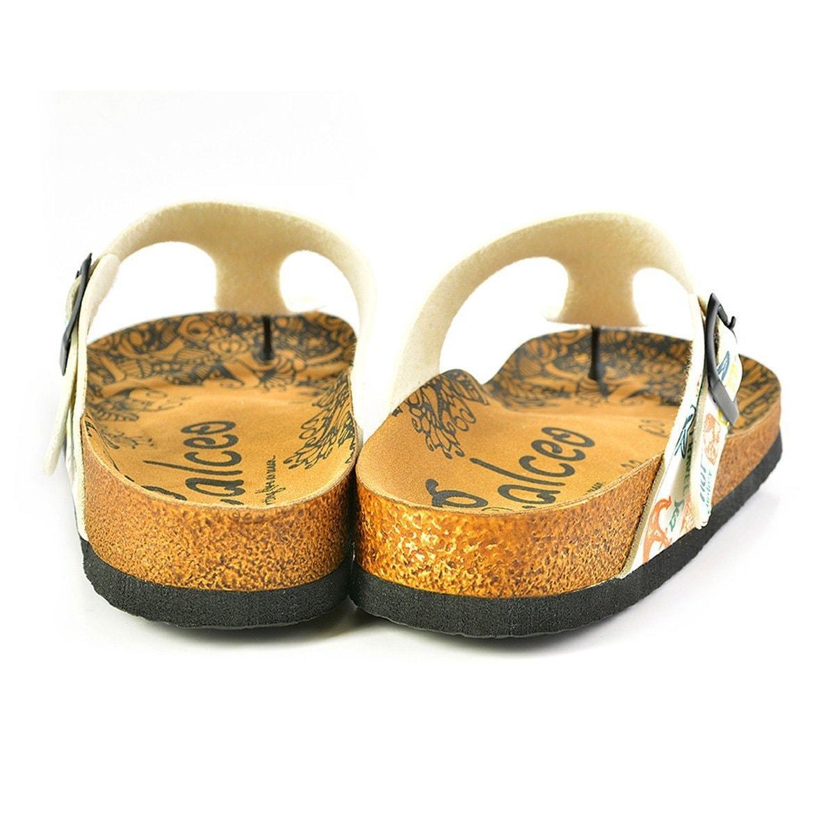 White Hello T-Strap Sandal CAL521 (737679999072)