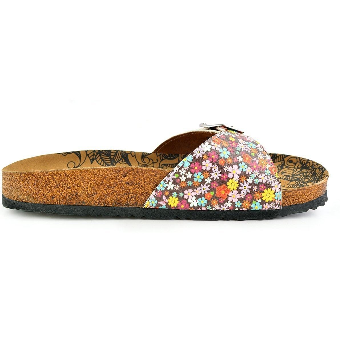 Pink Floral Buckle-Accent Sandal CAL908 (737678884960)