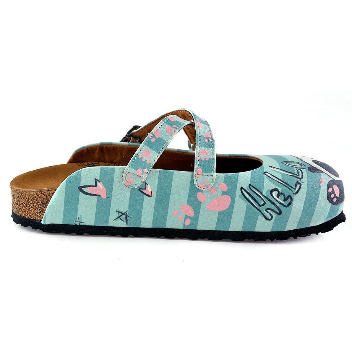 Blue & Pink Panda clogs, mevsim WCAL122 (737673445472)
