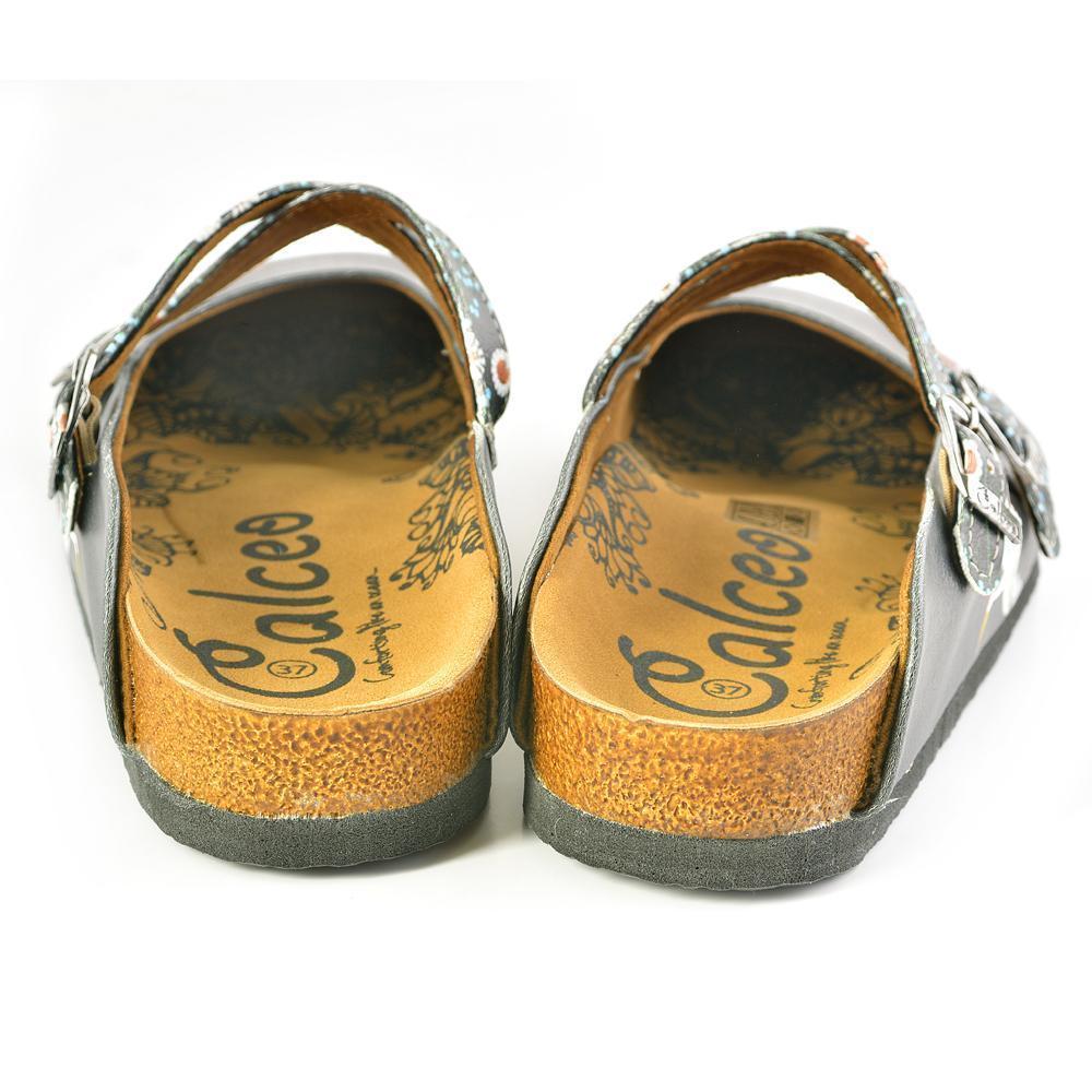Black & Red Floral Crisscross Clogs WCAL165 (737756577888)