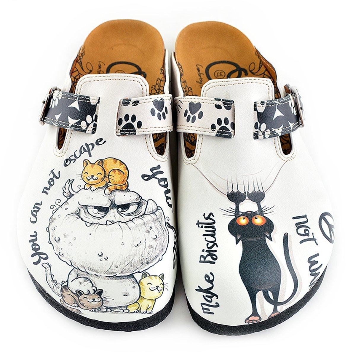 White Paw Print clogs, mevsim WCAL342 (737670365280)