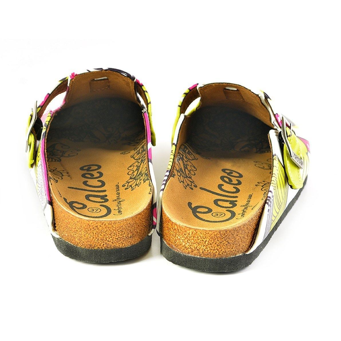 Pink & White Eyes Clogs WCAL351 (737670135904)