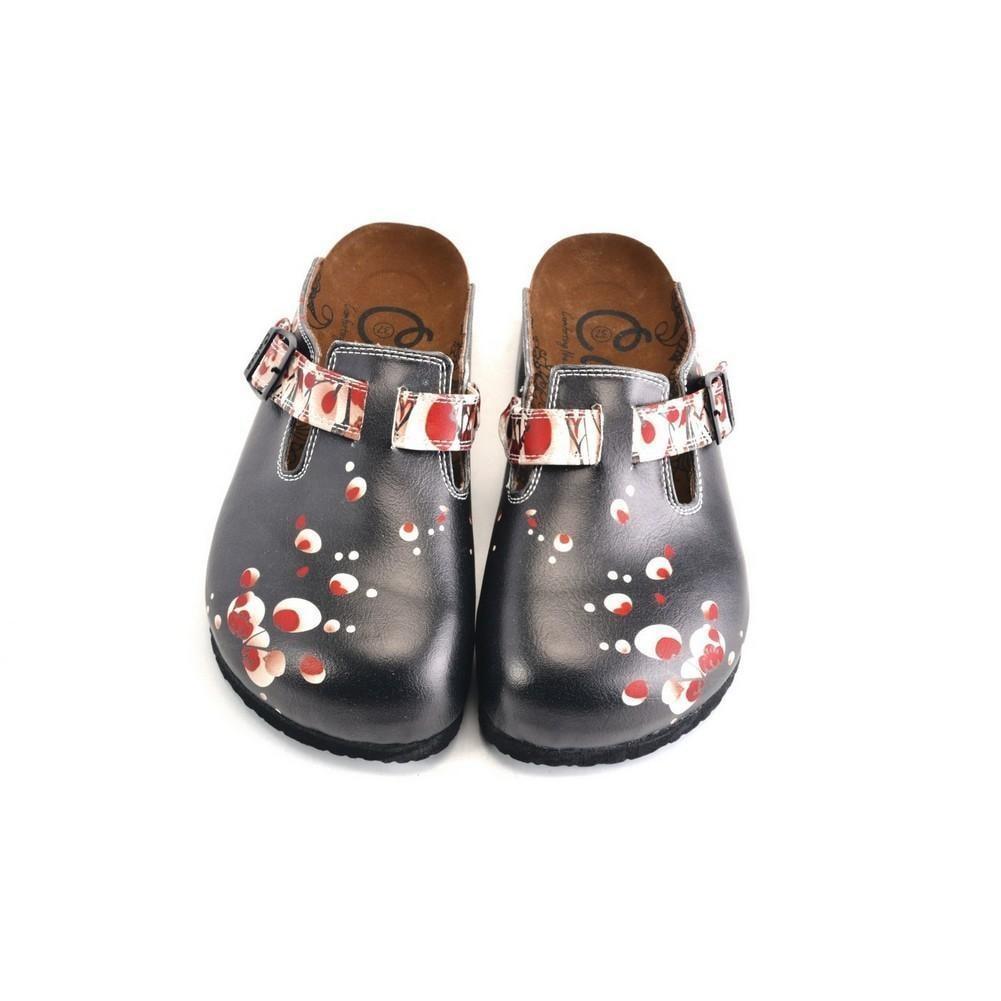 Black & White Floral Mule WCAL359 (774938755168)