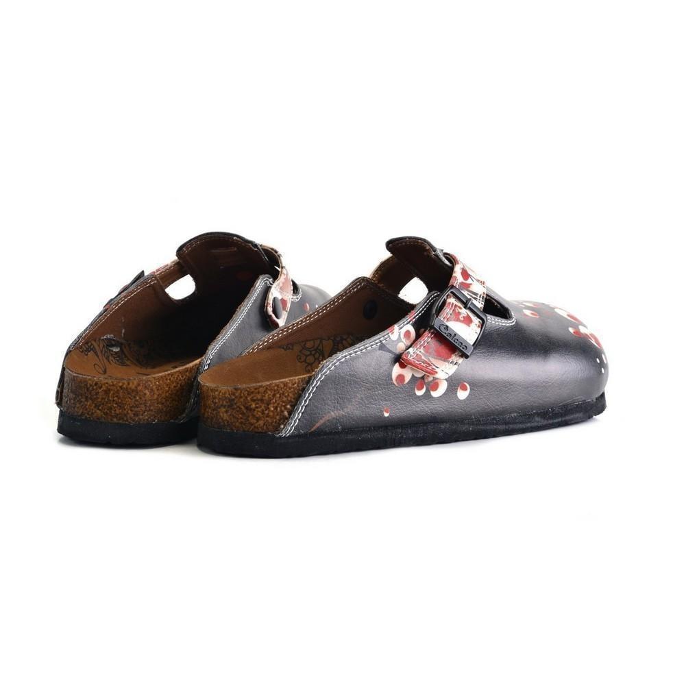 Black & White Floral Mule WCAL359 (774938755168)