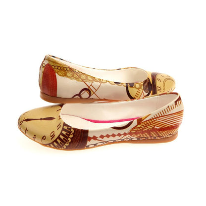 Retro Clock Ballerinas Shoes 1011 (2198970466400)