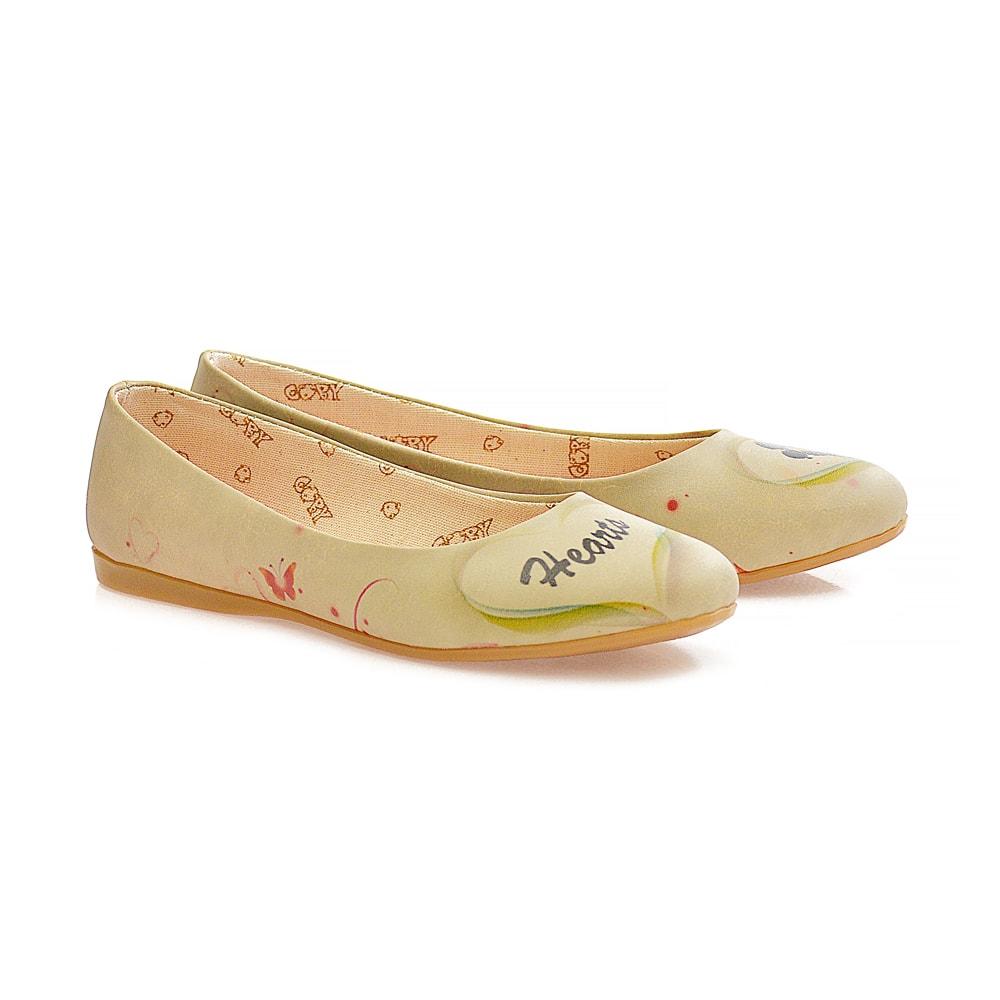 Heart Ballerinas Shoes 1039 (1405793534048)