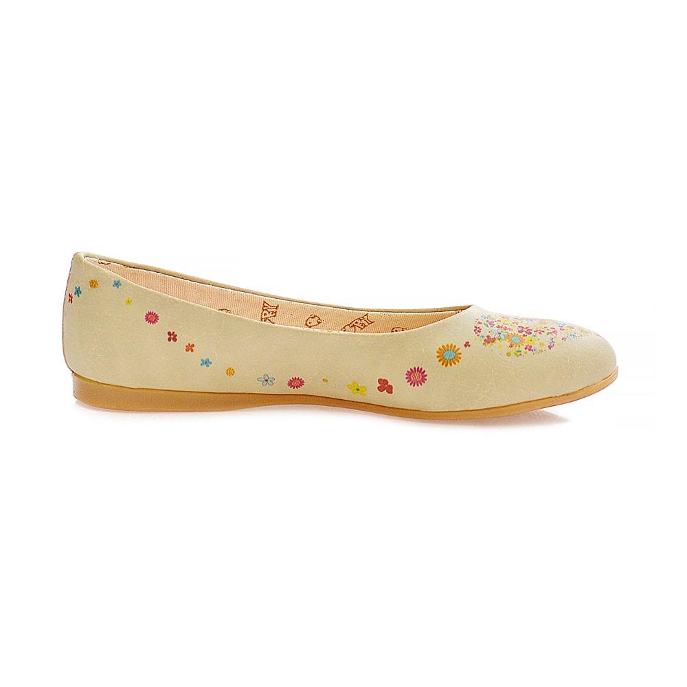 Flowers Heart Ballerinas Shoes 2032 (1405795663968)