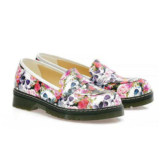 Skull Flower Garden Sneaker Shoes AMOX101 (1329358700640)