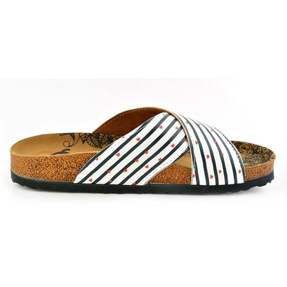White & Red You & Me Cross-Strap Sandal CAL1109 (737683210336)