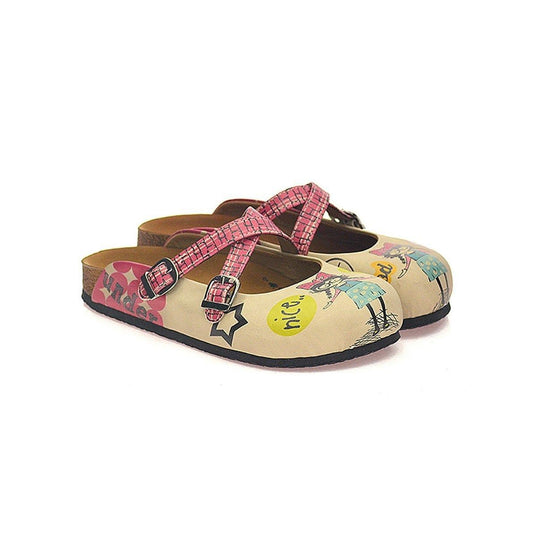 Tan Double-Sided Clogs CAL117 (737683046496)