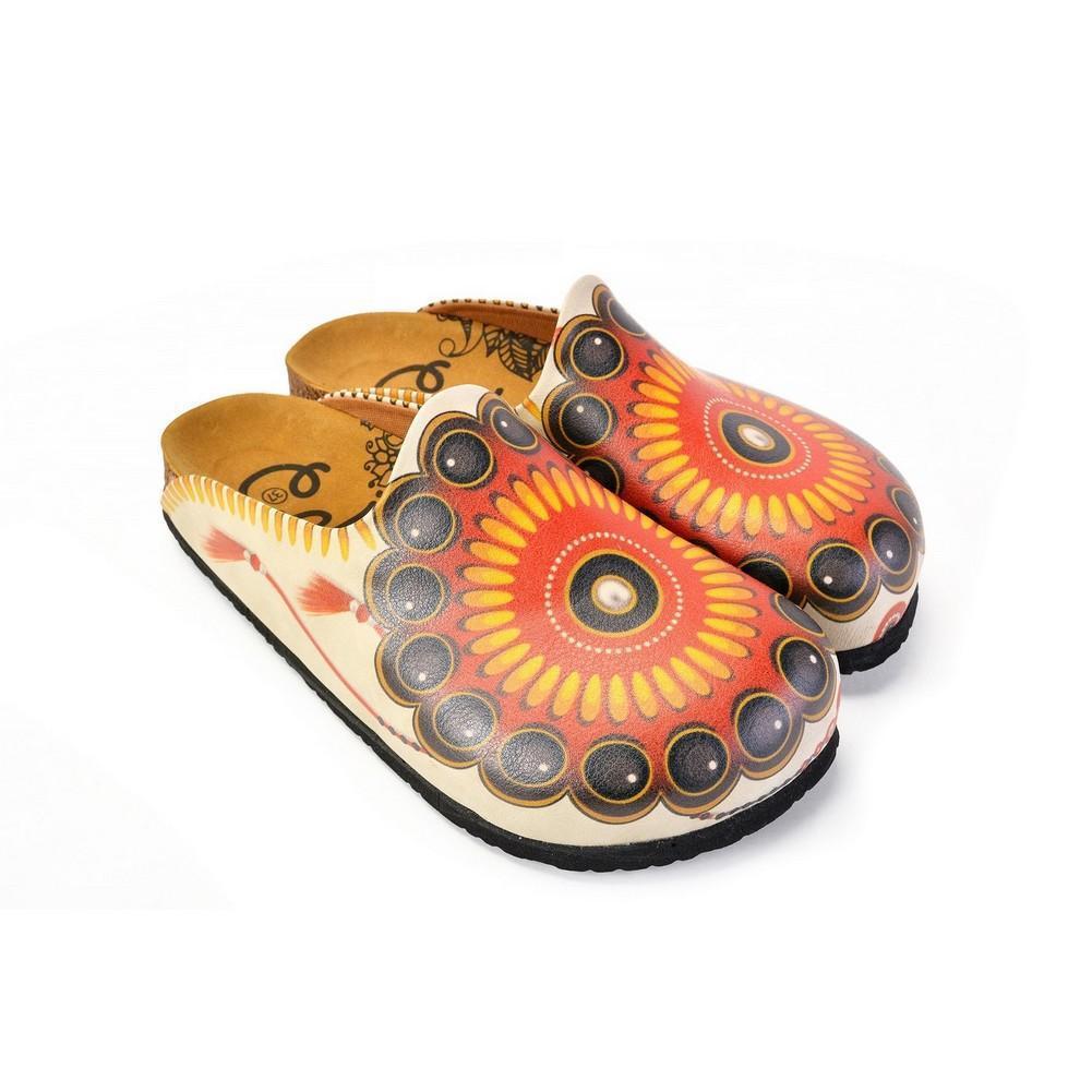 Orange & Yellow Geometric Mule CAL1402 (774940885088)