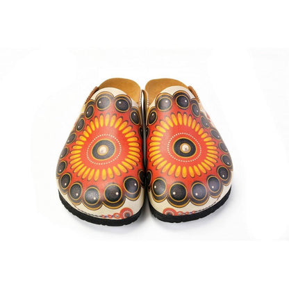 Orange & Yellow Geometric Mule CAL1402 (774940885088)