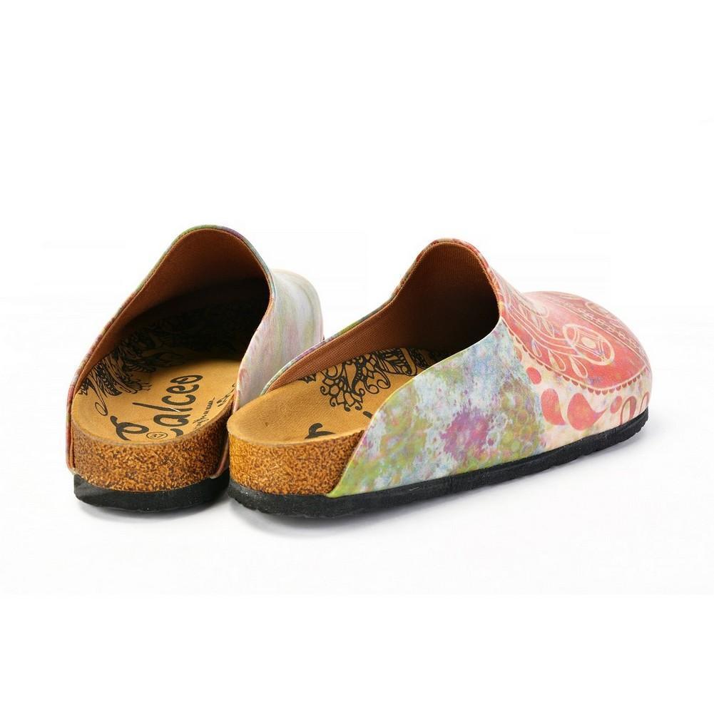 Red Abstract Paisley Mule CAL1405 (774932955232)