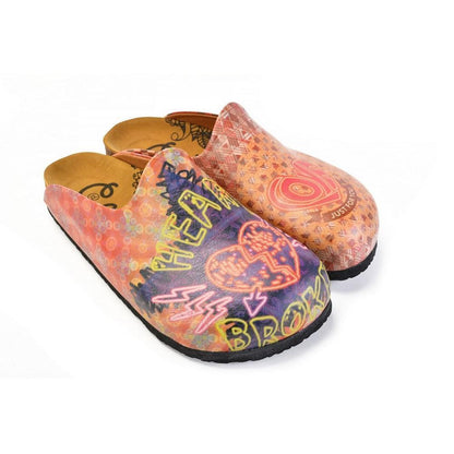 Pink & Purple Heart Broken Mule CAL1407 (774933217376)
