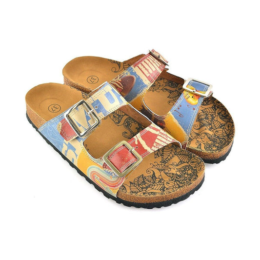 Blue Music Two-Strap Buckle Sandal CAL204 (737682686048)