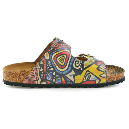 Blue Art Two-Strap Buckle Sandal CAL206 (737682587744)