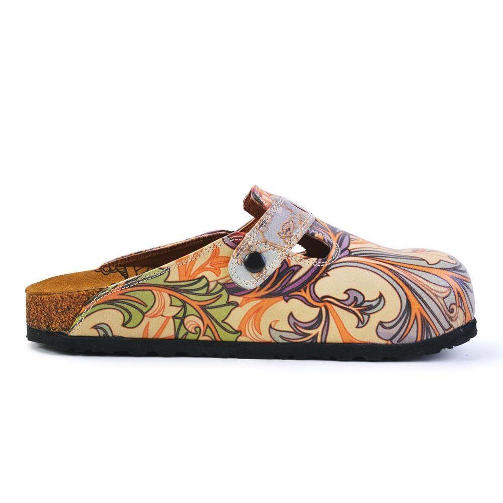 Purple & Pink Floral Slip On clogs, mevsim CAL371 (737756250208)