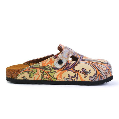Purple & Pink Floral Slip On clogs, mevsim CAL371 (737756250208)