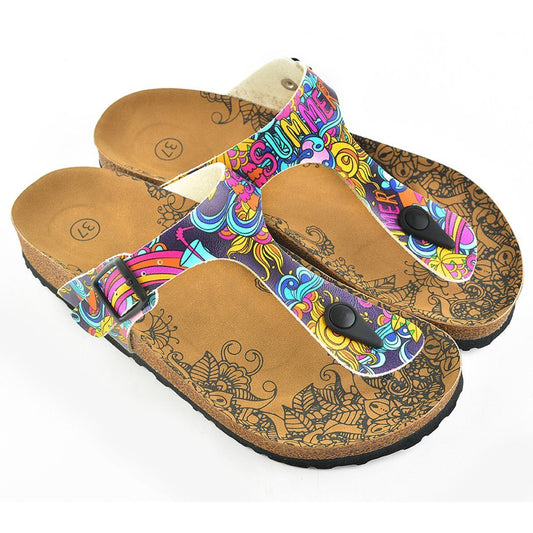 Purple Summer T-Strap Sandal CAL507 (737680785504)
