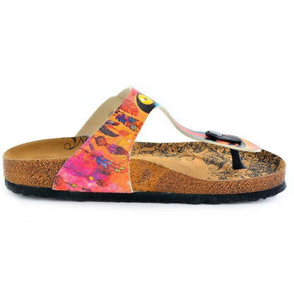 Red & Yellow T-Strap Sandal CAL519 (737680162912)