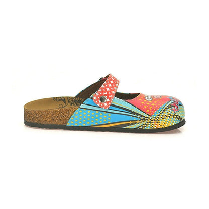 Red & Blue Good Girls Do Bad Things Clogs CAL801 (737679638624)
