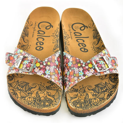 Pink Floral Buckle-Accent Sandal CAL908 (737678884960)