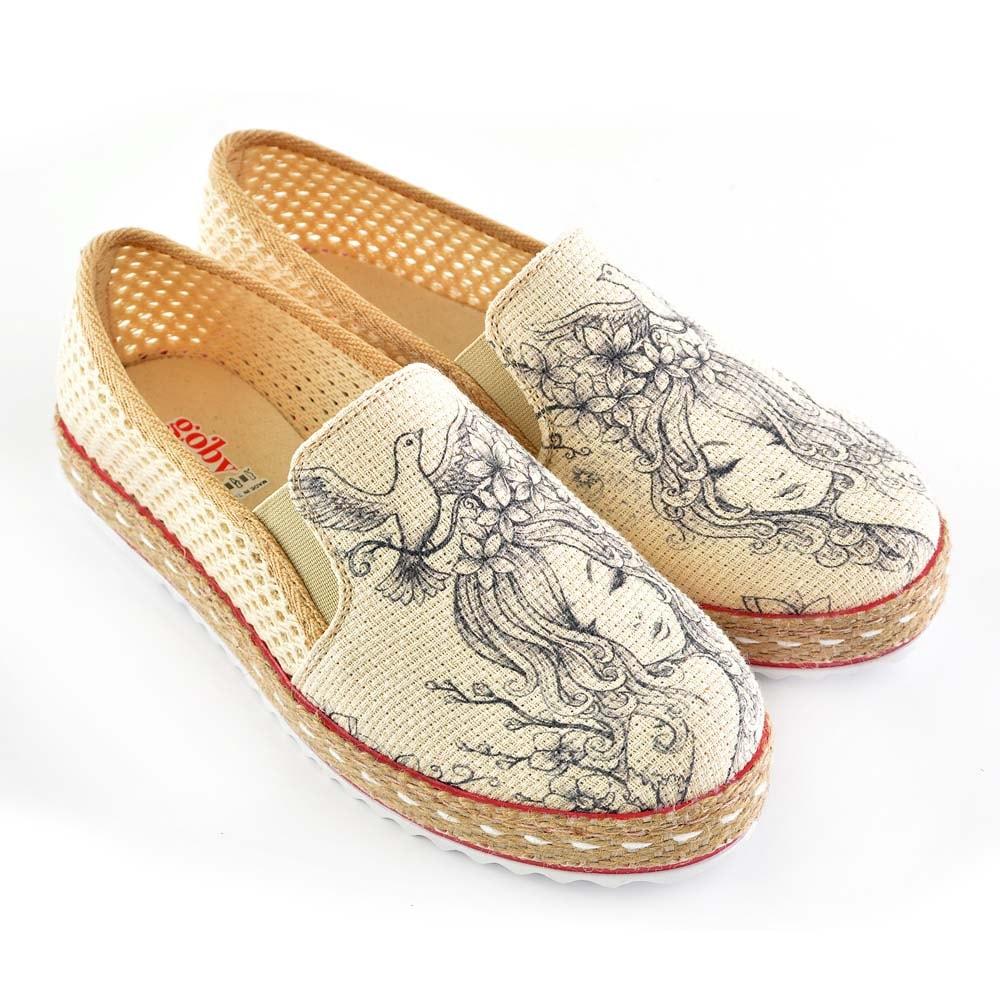 Lady and Birds Sneaker Shoes DEL120 (506265436192)