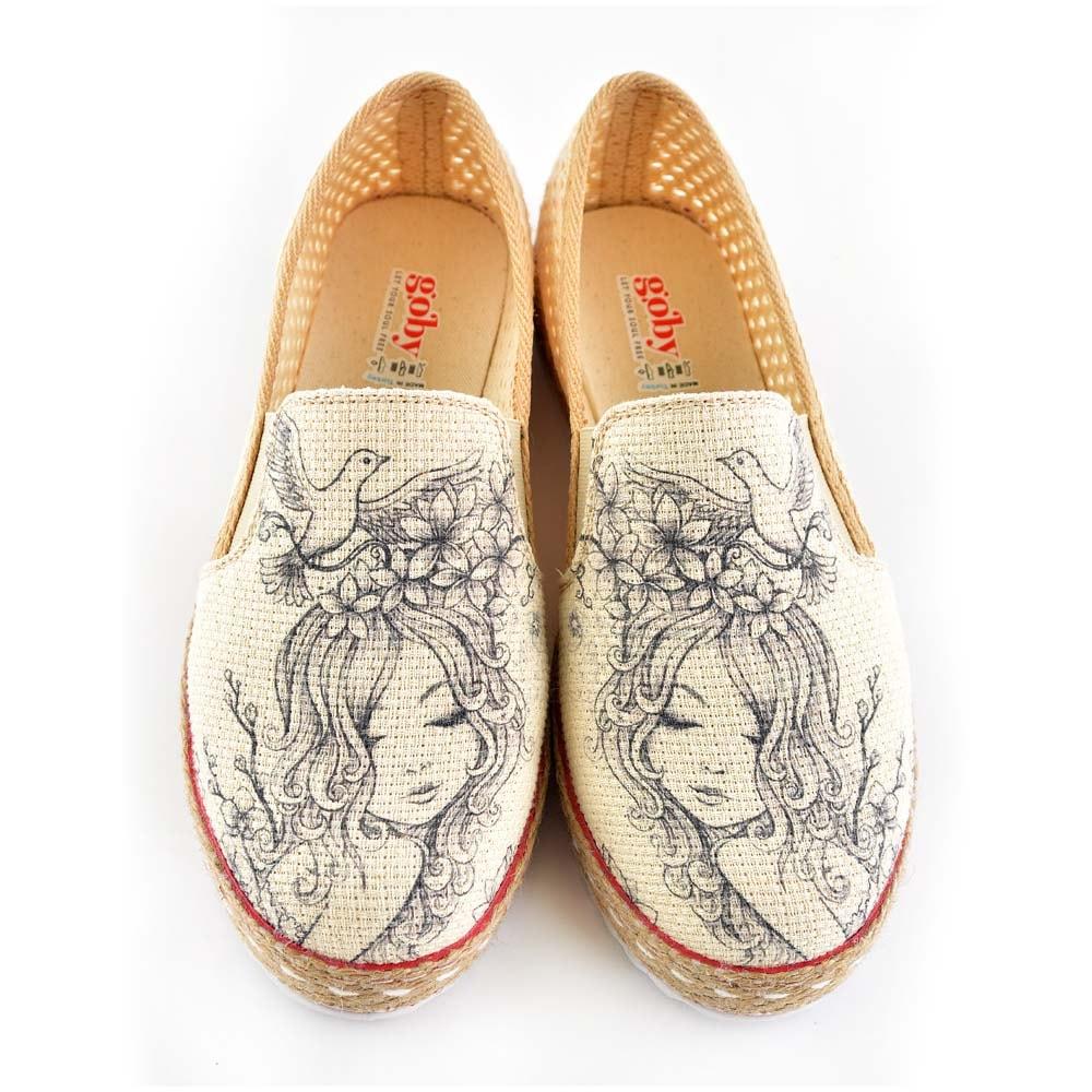 Lady and Birds Sneaker Shoes DEL120 (506265436192)