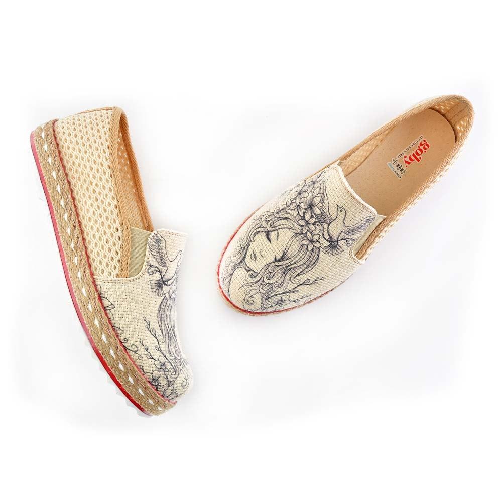 Lady and Birds Sneaker Shoes DEL120 (506265436192)