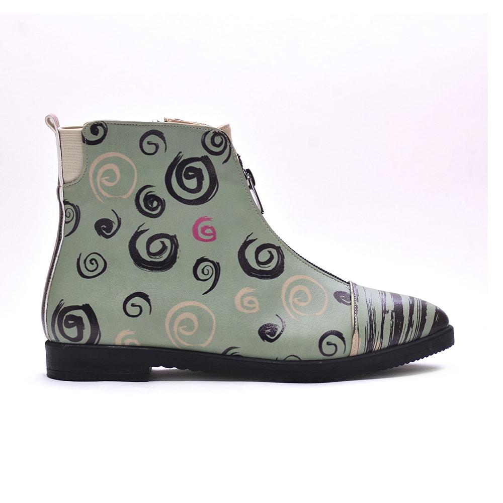 Striped Ankle Boots FER106 (1405806444640)