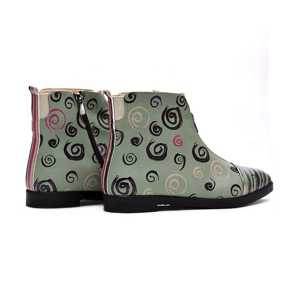 Striped Ankle Boots FER106 (1405806444640)