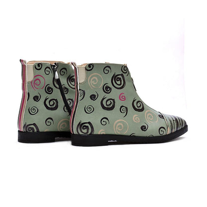 Striped Ankle Boots FER106 (1405806444640)