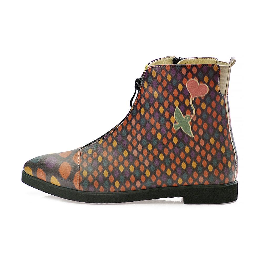 Color Scaly Ankle Boots FER110 (1405806542944)