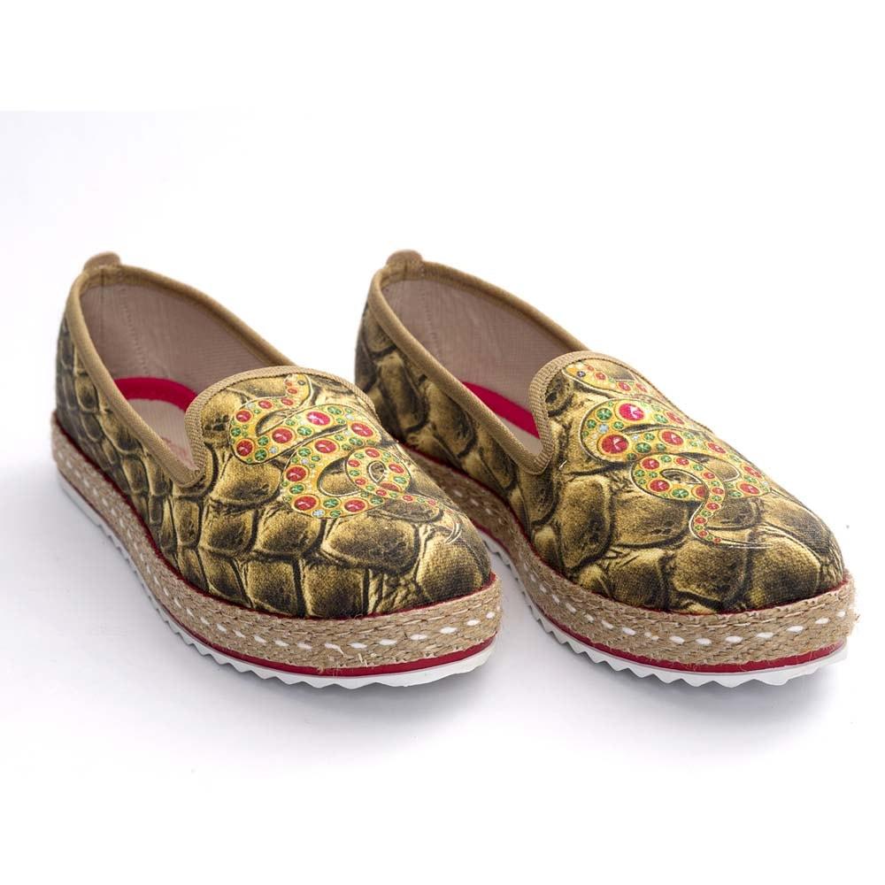 Gold Snake Sneaker Shoes HVD1461 (506268090400)