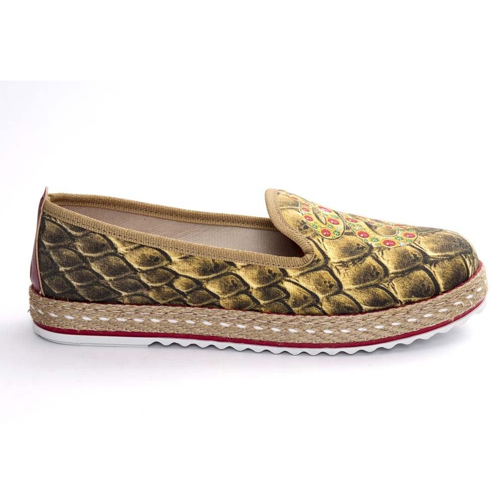 Gold Snake Sneaker Shoes HVD1461 (506268090400)