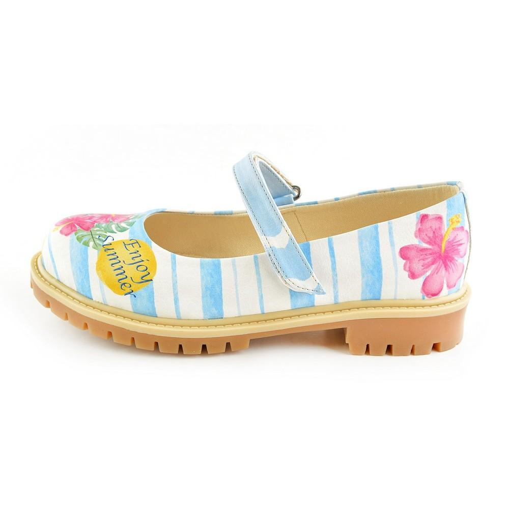 Flamingo and Flowers Ballerinas Shoes KTB105 (1421186105440)