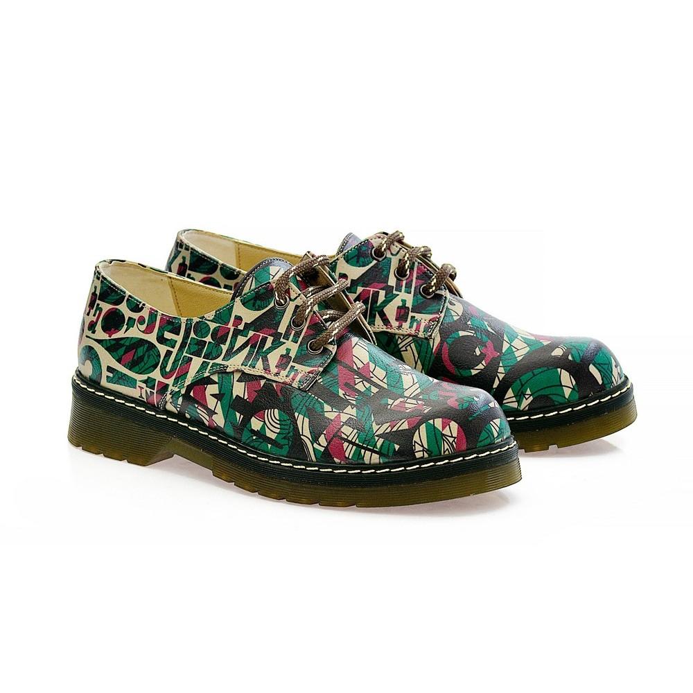 Colored Pattern Oxford Shoes MAX101 (1421195018336)