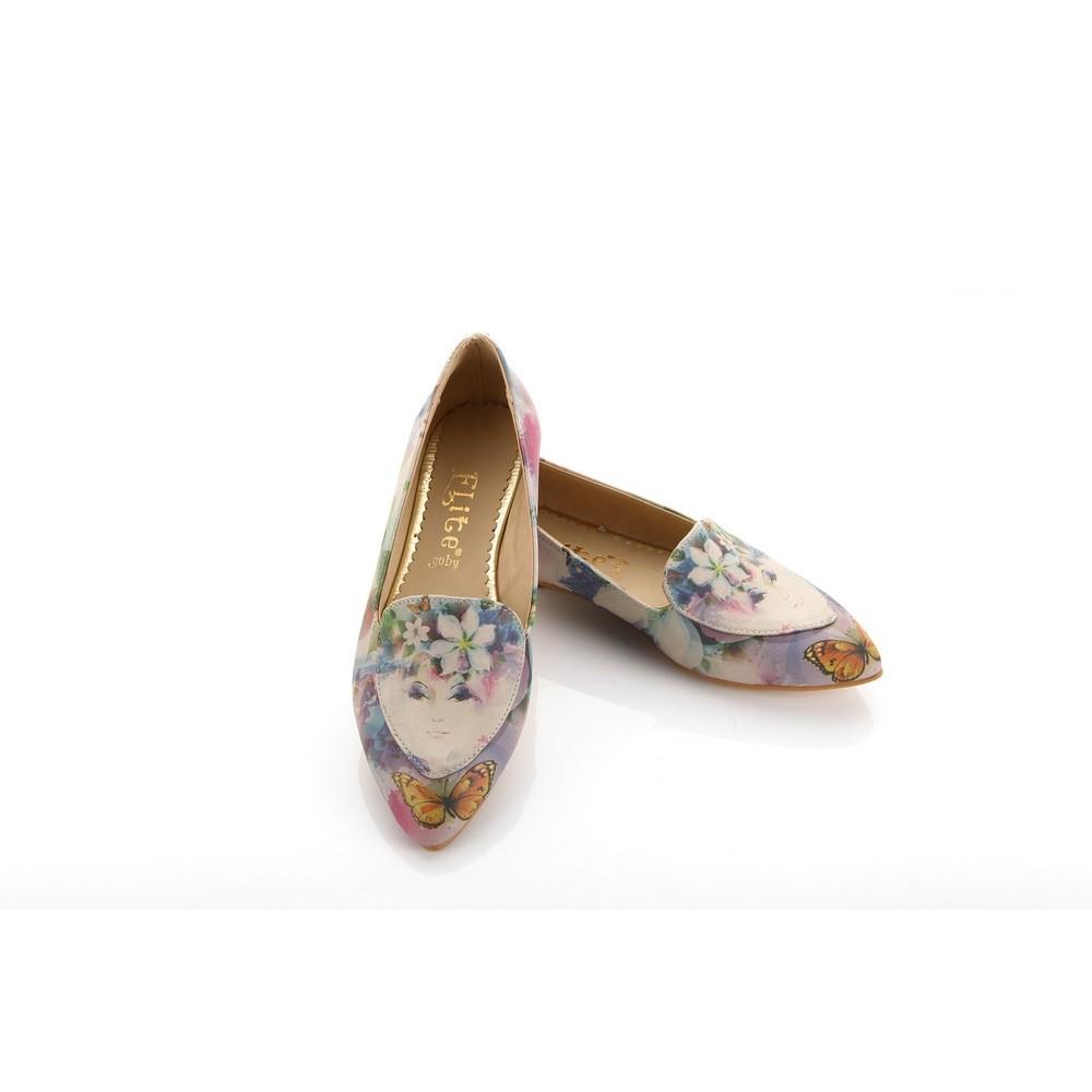 Flower Girl and Butterfly Ballerinas Shoes OMR7208 (1421210648672)