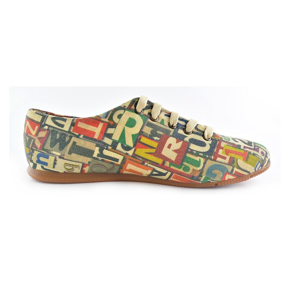 Numbers and Letters Ballerinas Shoes SLV031 (1405828694112)