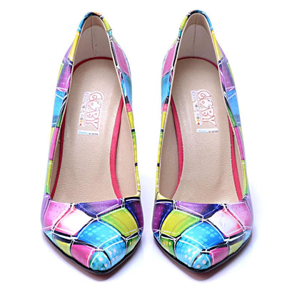 Colored Squares Heel Shoes STL4408 (1405813227616)