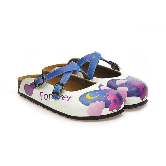 Blue Nighttime Heart Clogs WCAL116 (737673674848)