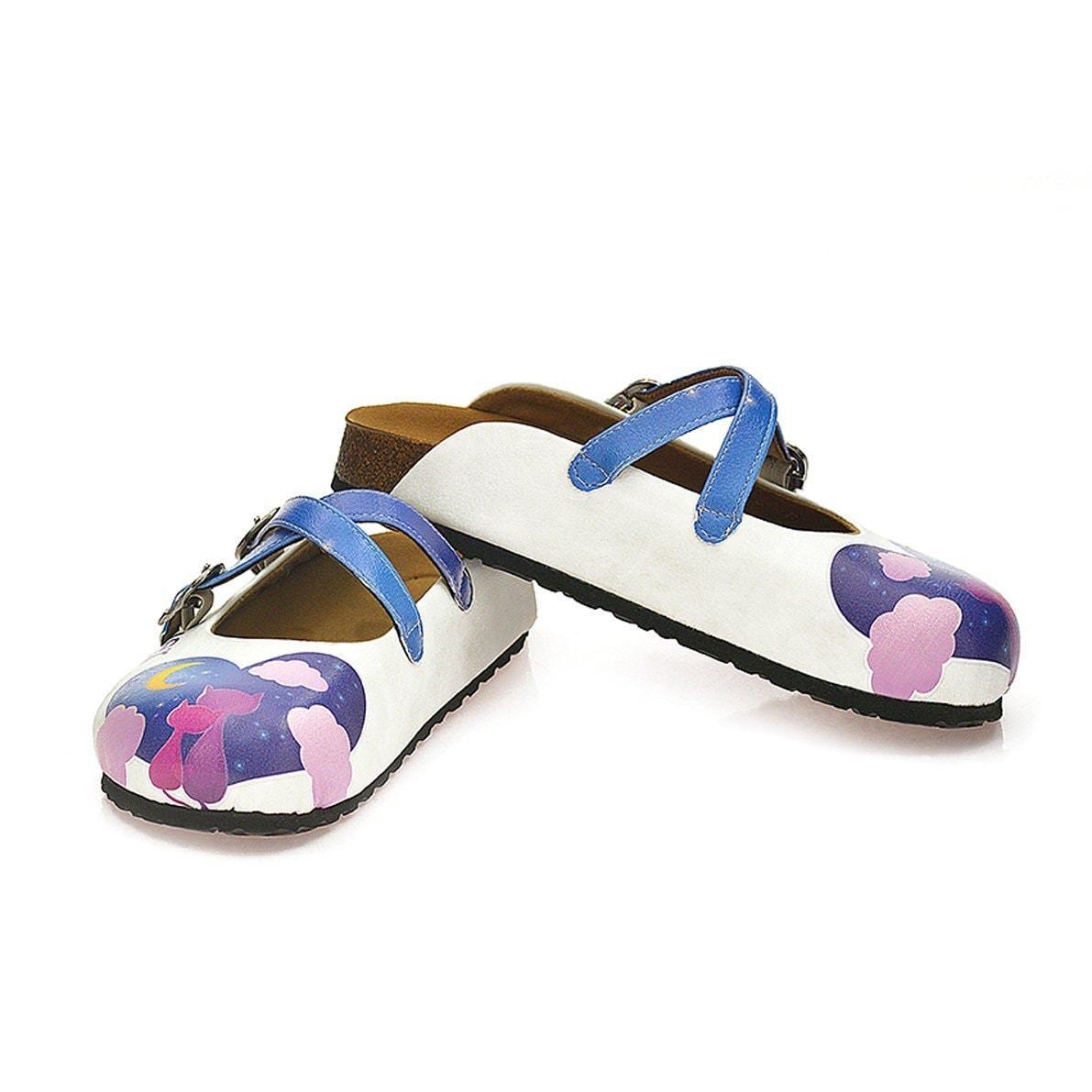 Blue Nighttime Heart Clogs WCAL116 (737673674848)