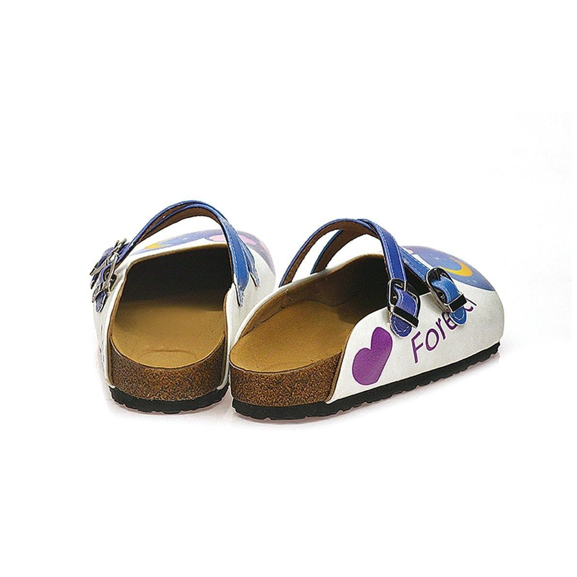 Blue Nighttime Heart Clogs WCAL116 (737673674848)
