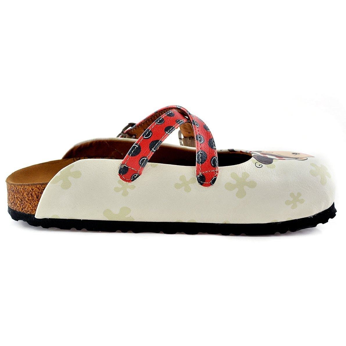 Red & White Girl clogs, mevsim WCAL120 (737673576544)