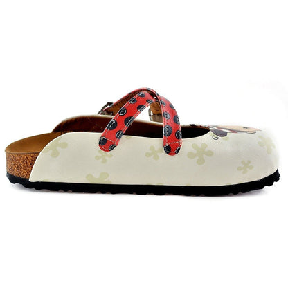 Red & White Girl clogs, mevsim WCAL120 (737673576544)
