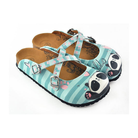 Blue & Pink Panda clogs, mevsim WCAL122 (737673445472)