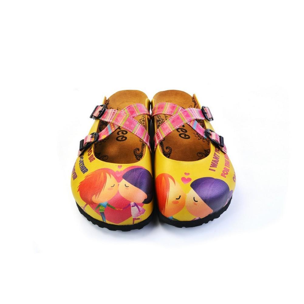 Orange & Pink Kiss Crisscross Mule WCAL170 (774937313376)