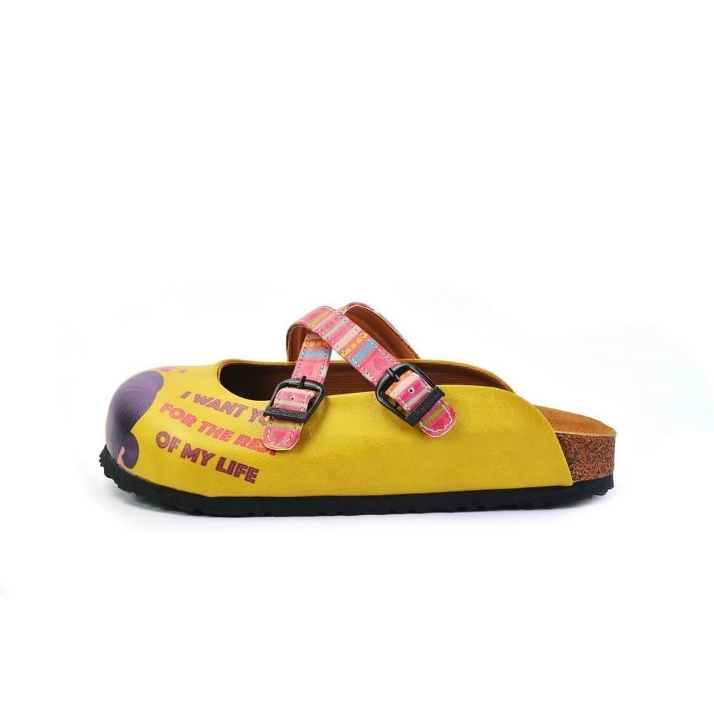 Orange & Pink Kiss Crisscross Mule WCAL170 (774937313376)